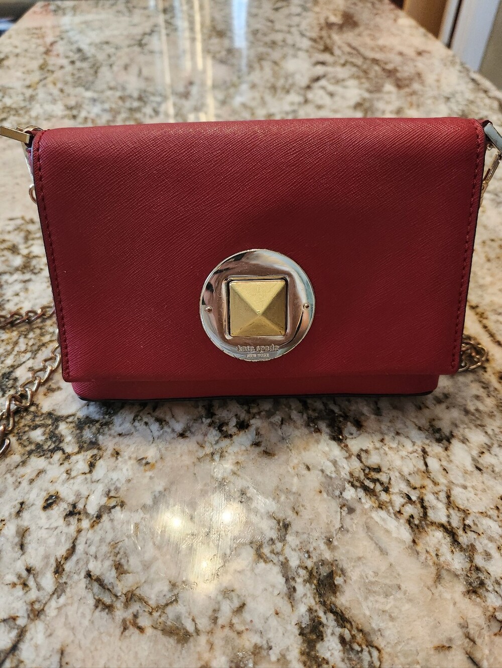 Kate Spade Handbag Newbury Lane Sally Crossbody Red, Saffiano Leather EUC Purse